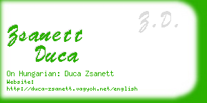 zsanett duca business card